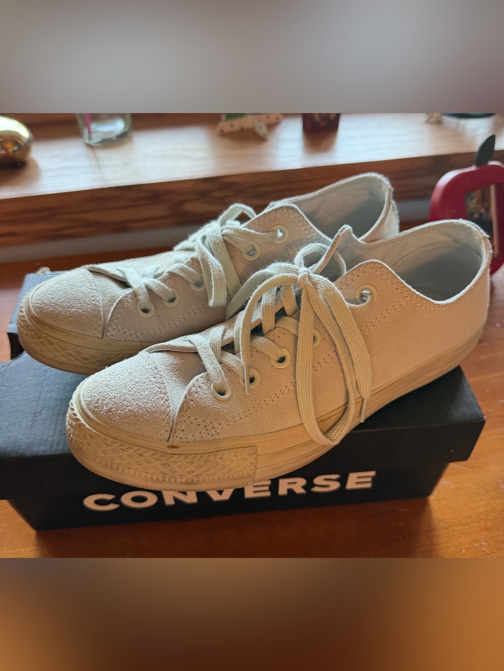 Converse womens Low-Top suede Sneakers in gray